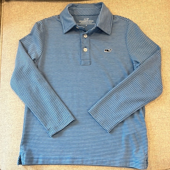 Vineyard Vines Other - Blue striped, long sleeve, Vineyard Vines polo. Boys size 5.